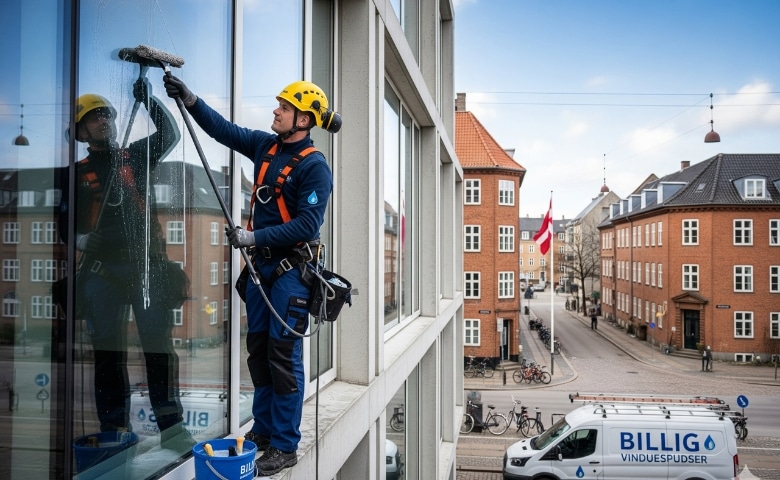 Billig vinduespudser i Danmark – find landsdækkende løsninger